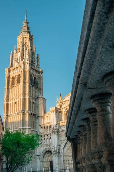 Landskap Och Detalj Katedralen Toledo Spanien — Stockfoto