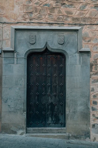 Porta Medieval Edifício Histórico Espanha — Fotografia de Stock