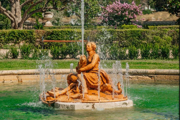 Île Jardin Aranjuez Madrid Fontaine Ornementale — Photo