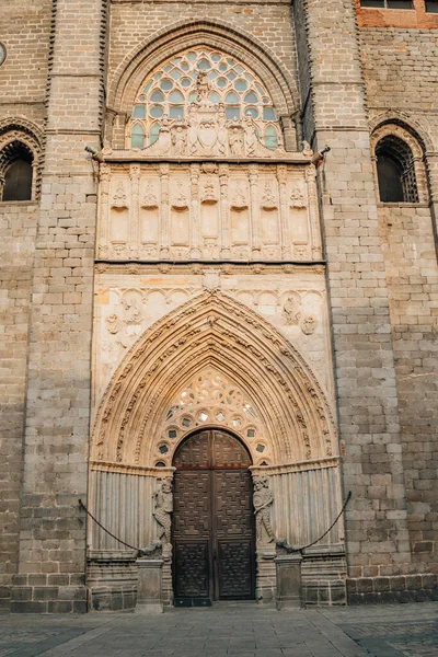 Részlet Kilátás Katedrális Avila Spanyolországban — Stock Fotó