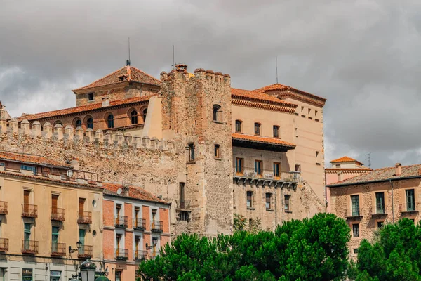 Landskap Och Utsikt Över Staden Segovia Spanien — Stockfoto