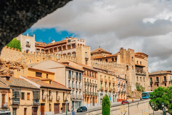 Landskap Och Utsikt Över Staden Segovia Spanien — Stockfoto
