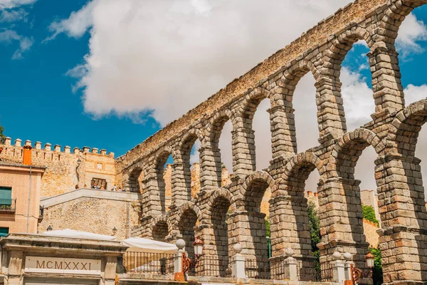 Сеговія Міський Пейзаж Акведук Іспанії — стокове фото