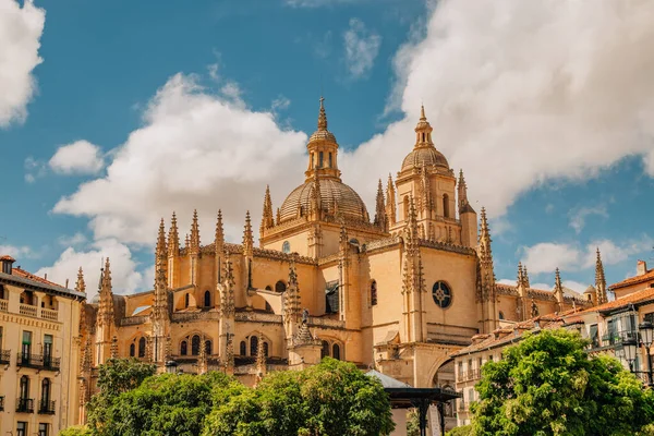 Landskap Och Utsikt Över Katedralen Segovia Spanien — Stockfoto