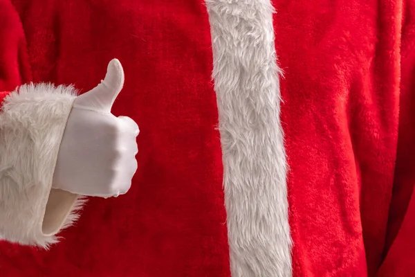 Χέρι Santa Claus Χώρο Για Κείμενο Διαφήμιση — Φωτογραφία Αρχείου