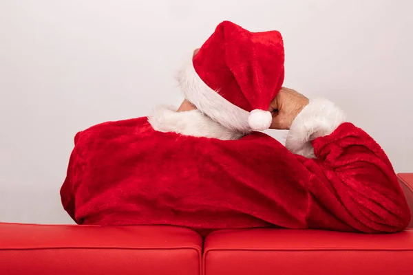 Papai Noel Costas Descansando — Fotografia de Stock