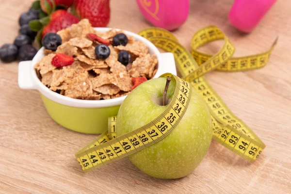 Apple Measuring Tape Healthy Food Royalty Free Stock Photos