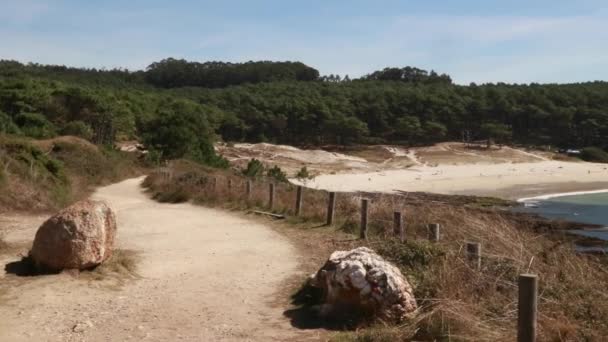 Landscape Cabo Home Pontevedra Galicia Spain — ストック動画