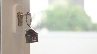 key in the lock of the house door