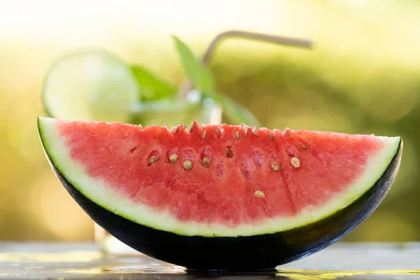 Natural Watermelon Green Outdoor Background — Stock Photo, Image
