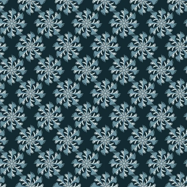 Vektor abstraktes nahtloses Muster. Geometrischer Hintergrund in den Farben blau, grau, grün und weiß. — Stockvektor
