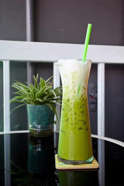 Green tea iced — Stock Photo, Image