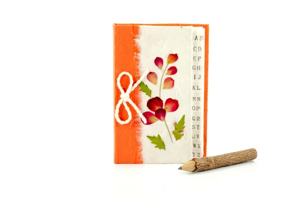 Note book diary with pencil — Stock Photo, Image