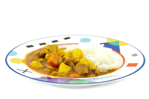 Curry pork with rice — Stock Photo, Image