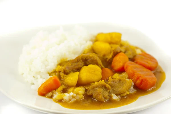 Curry pork with rice — Stock Photo, Image