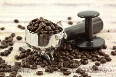 kahve makinesi ve fasulye