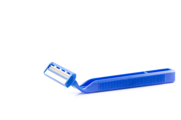 Blue disposable razor — Stock Photo, Image