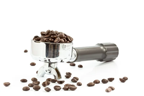 Coffee maker and beans — Stock Photo, Image