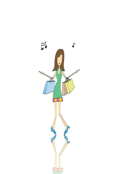 Shopping-Girl lizenzfreie Stockbilder