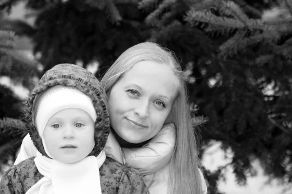 Beautiful mother with her lovely daughter — Stock Photo, Image