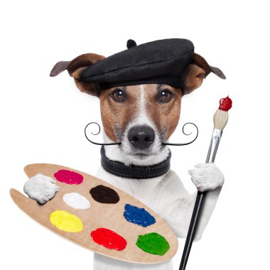 ressam sanatçı köpek