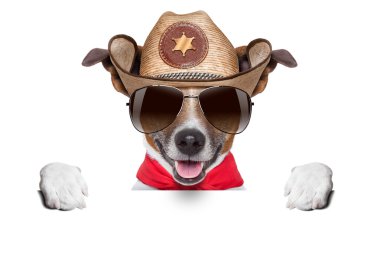 cowboy dog clipart