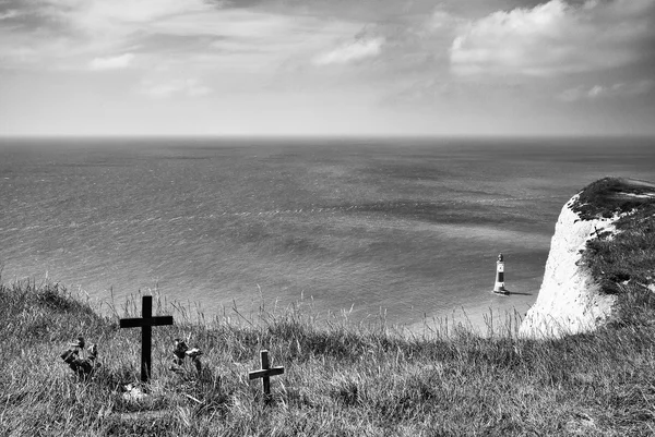 Na pobřeží v přístavu polperro — Stock fotografie