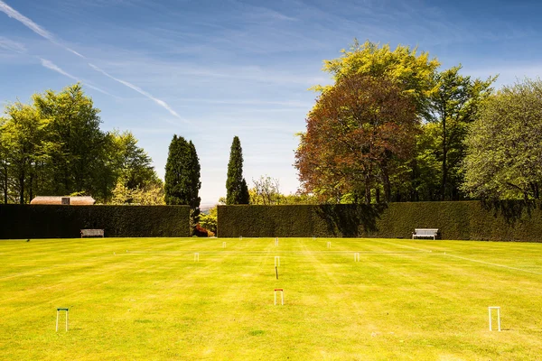 Attractive croquet course in the garden — Stock Photo, Image