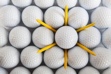 White golf balls clipart