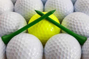golf topları ve tees