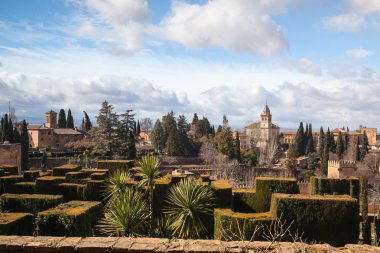 Granada'da bahçelerde kış