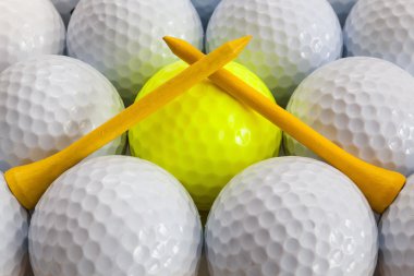 golf topları ve tees