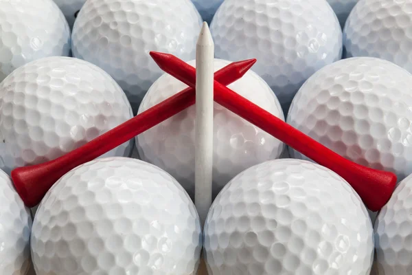 Palle da golf e Tees — Foto Stock