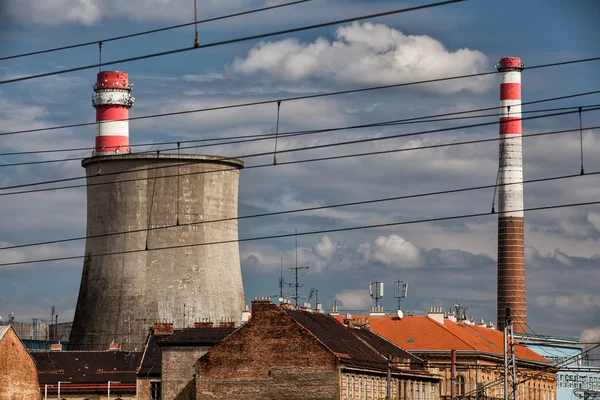 Régi hőerőmű — Stock Fotó