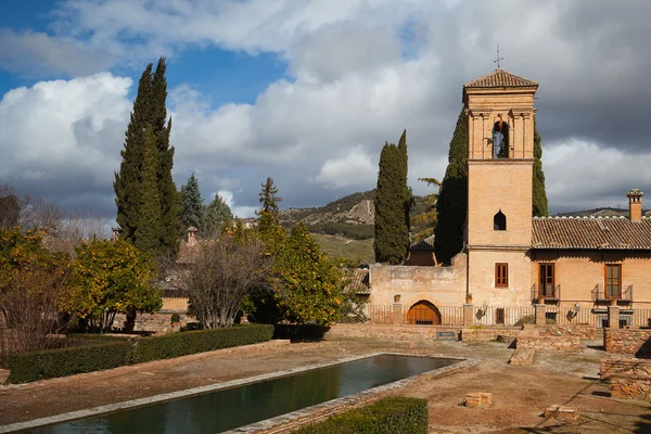 Grădini în Granada iarna — Fotografie, imagine de stoc