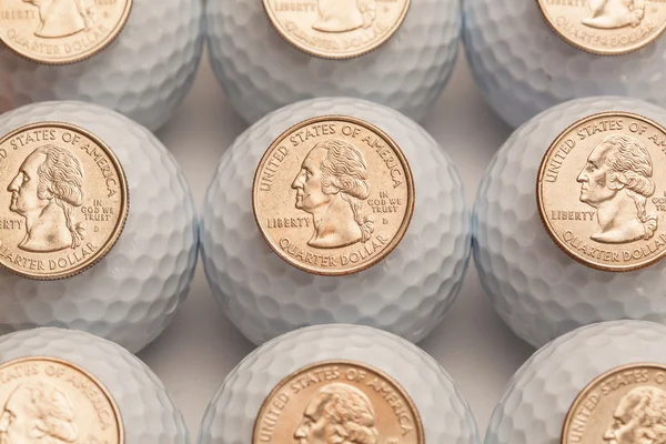 Golf y dinero —  Fotos de Stock