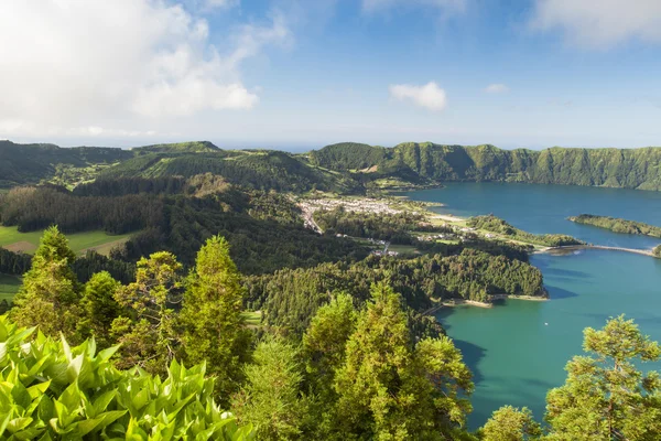 Famous caldera on Azores — Stock Photo, Image