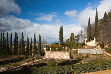 Granada'da bahçelerde kış