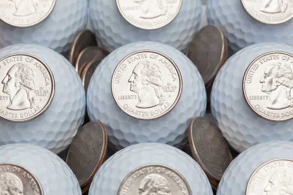 Golf and money — Stock Photo, Image