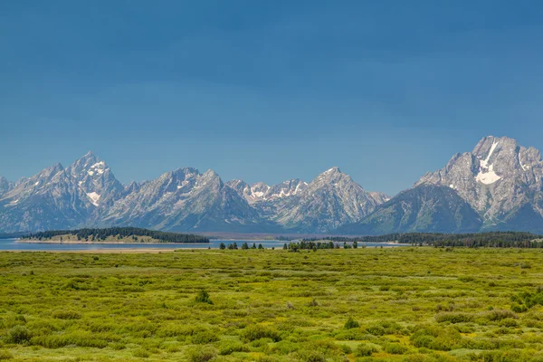 Teton hegyek, Wyoming, Amerikai Egyesült Államok. — Stock Fotó
