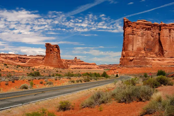 Beautiful rock formations in Arches National Park, Utah, USA — Stock Photo, Image