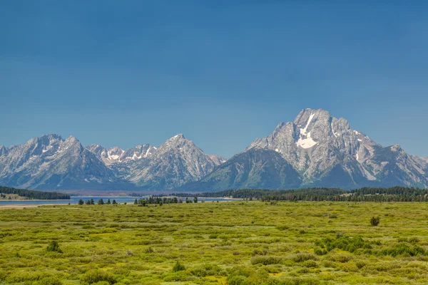 Teton hegyek, Wyoming, Amerikai Egyesült Államok. — Stock Fotó