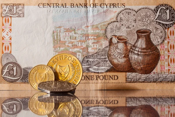 Různé staré peníze z Kypru — Stock fotografie