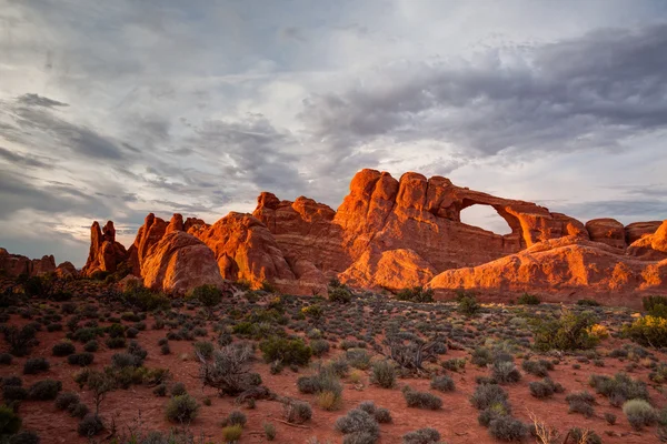 Beautiful rock formations in Arches National Park, Utah, USA — Stock Photo, Image