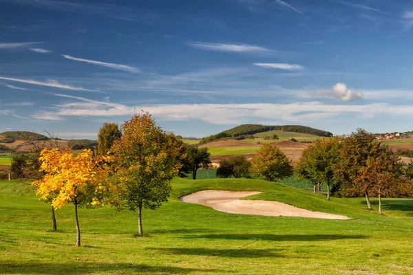 Höstens golfbana — Stockfoto
