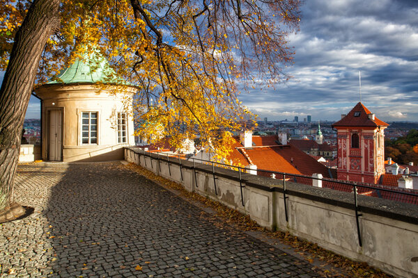 Garden of Paradise in Prague in Czech Republic