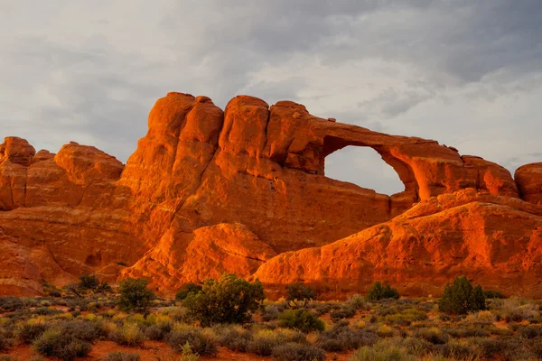 Güzel kaya oluşumları arches Ulusal Parkı, utah, ABD — Stok fotoğraf