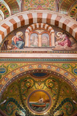 notre dame Katedrali, Fransa'da Marsilya şaşırtıcı tavan