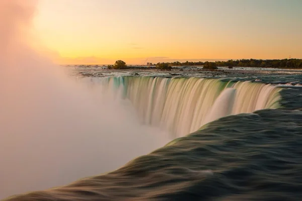 Landschaft, Natur, Fluss, Niagara, Wasserfälle, Wasserfälle, Kanada, Sonnenaufgang, Gefahr, tief — Stockfoto