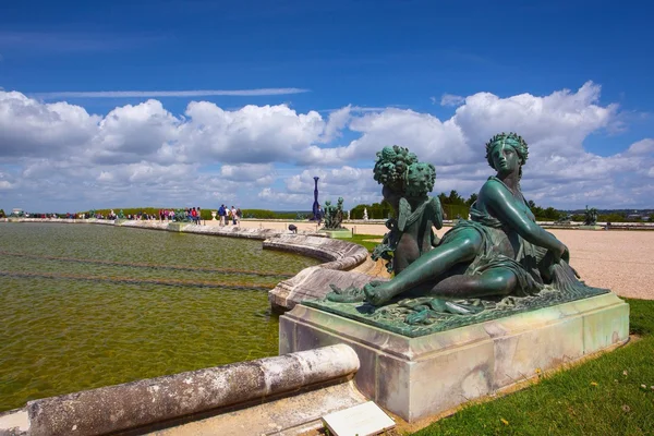 Frankreich, versailles garden, statue, sonnig, tag, berühmt, geschichte, tourist, — Stockfoto